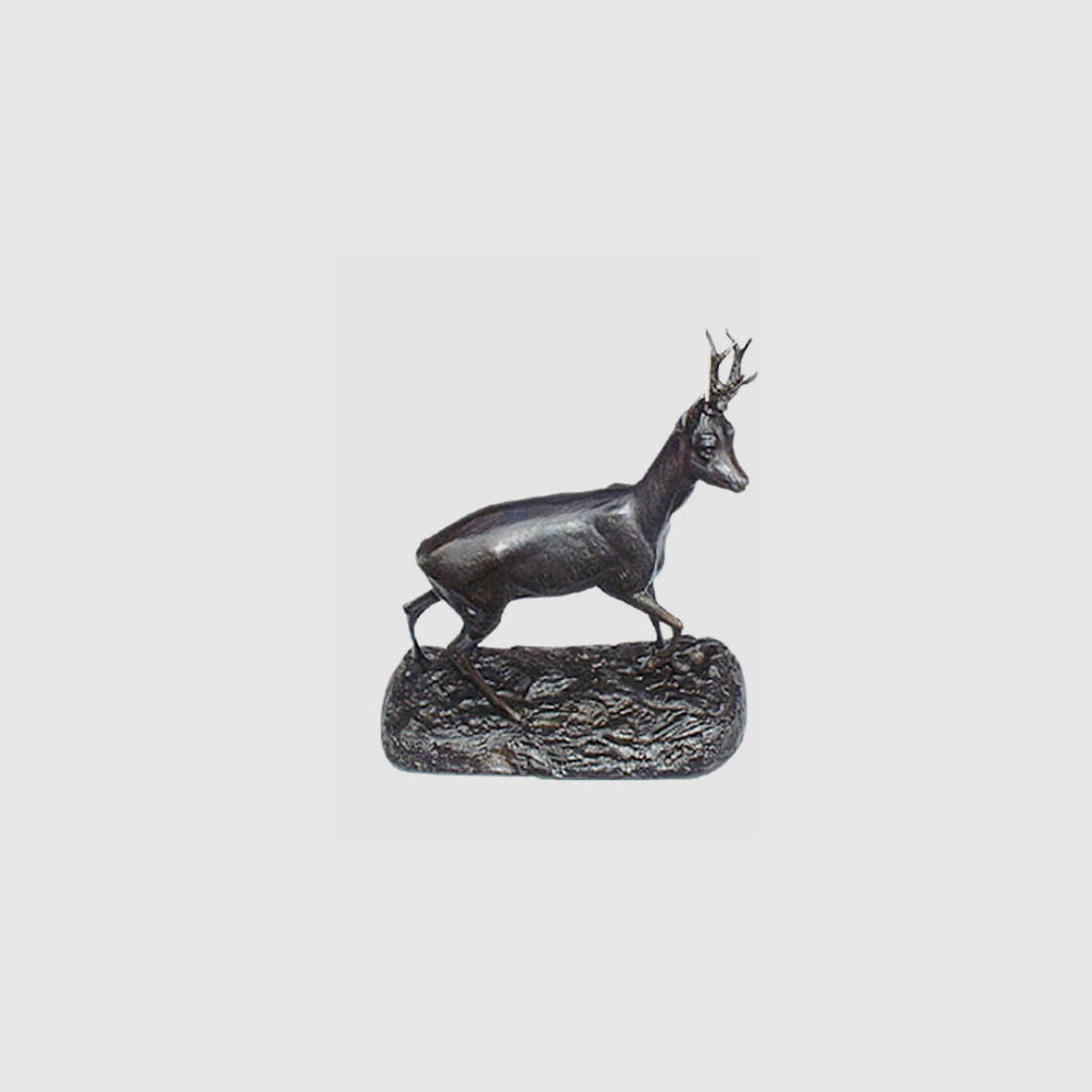 Lovergreen Bronzestatue Motiv Reh ber einen felsen kletternd gro