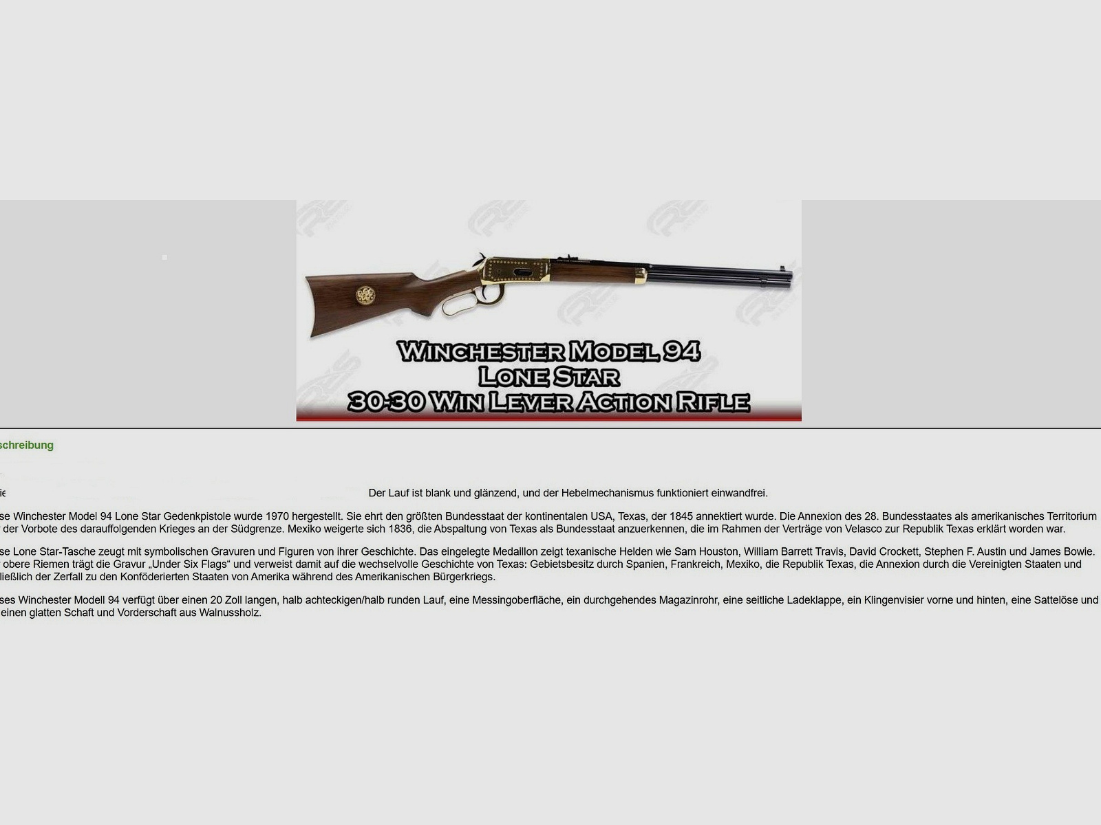 Winchester Lone Star Commemorative 1970