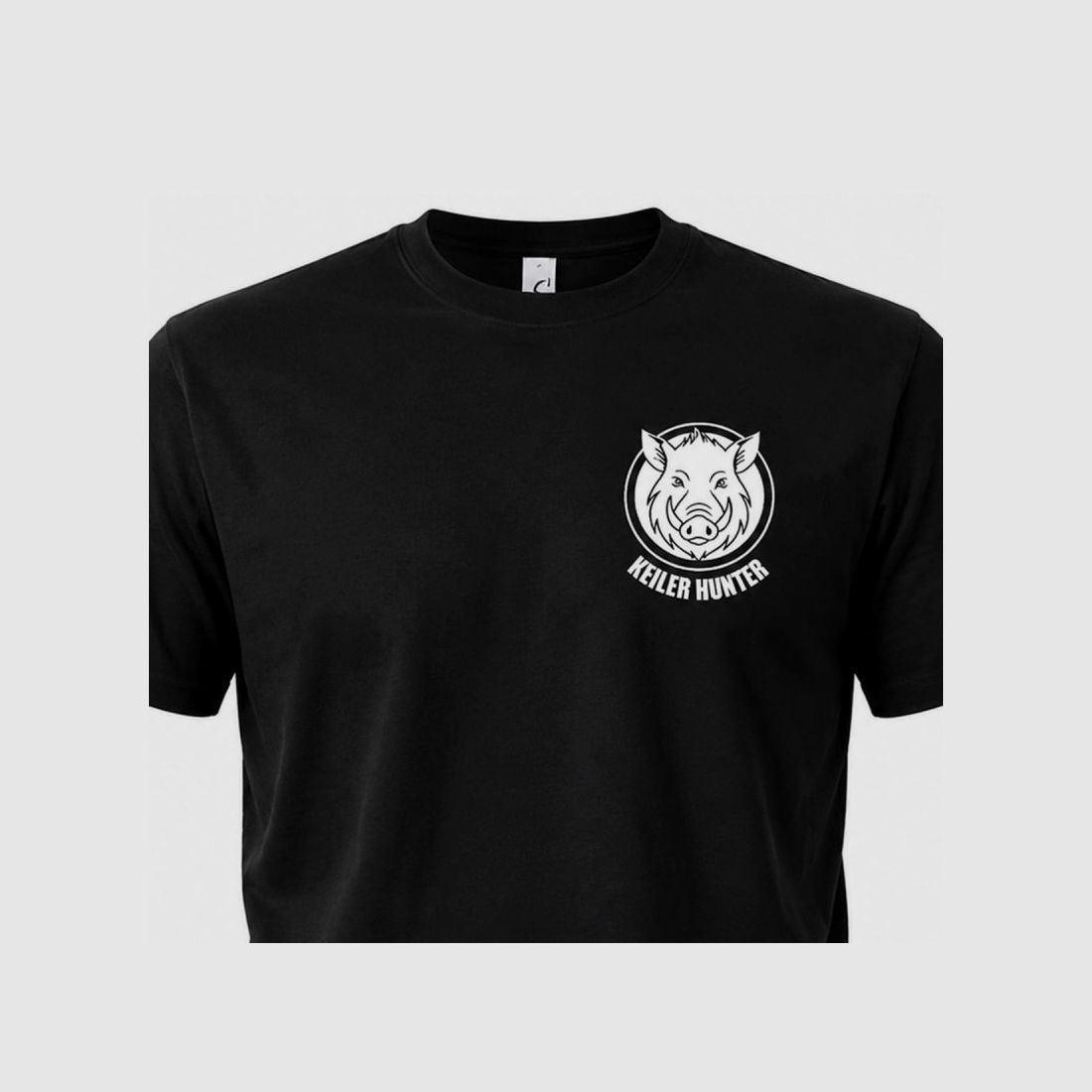 T-Shirt Keiler Hunter schwarz Baumwolle 190g/m² kurze Ärmel, Bild 4 von 6