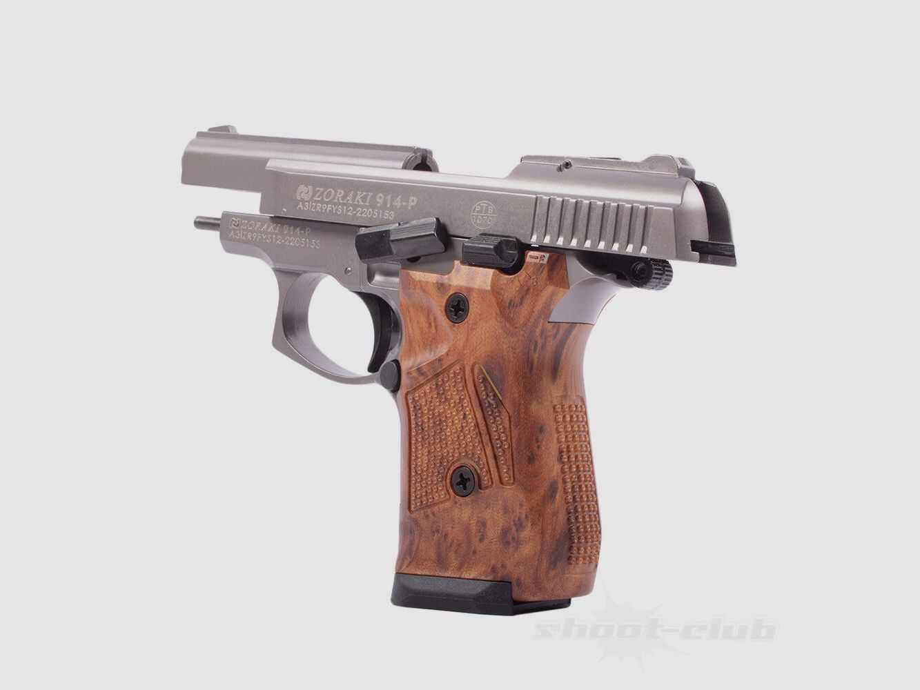 Zoraki 914-P pistola de fogueo Titan / aspecto madera 9mmPAK