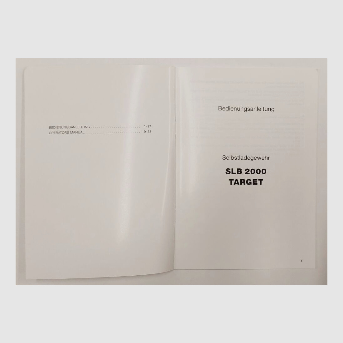 Heckler&Koch gebruikershandleiding Heckler & Koch HK SLB2000, Duits en Engels