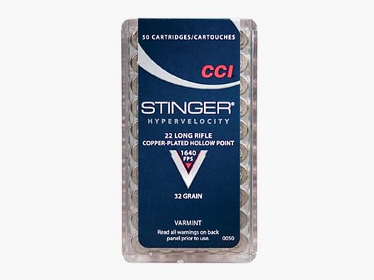 CCI Stinger .22 LR 32GR CPHP 50 cartouches