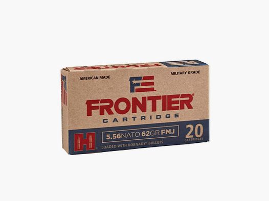 5.56×45 Nato Hornady Frontier FMJ 62grs. 20 Stk.