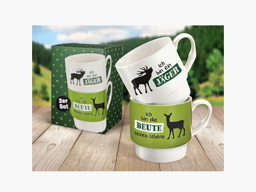 Witzige 2tlg. Stapeltasse
