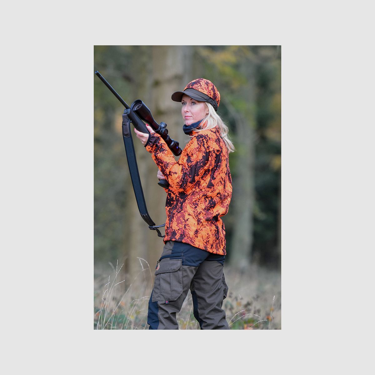 SHOOTERKING Digitex Softshell Damen Blaze Orange Braun