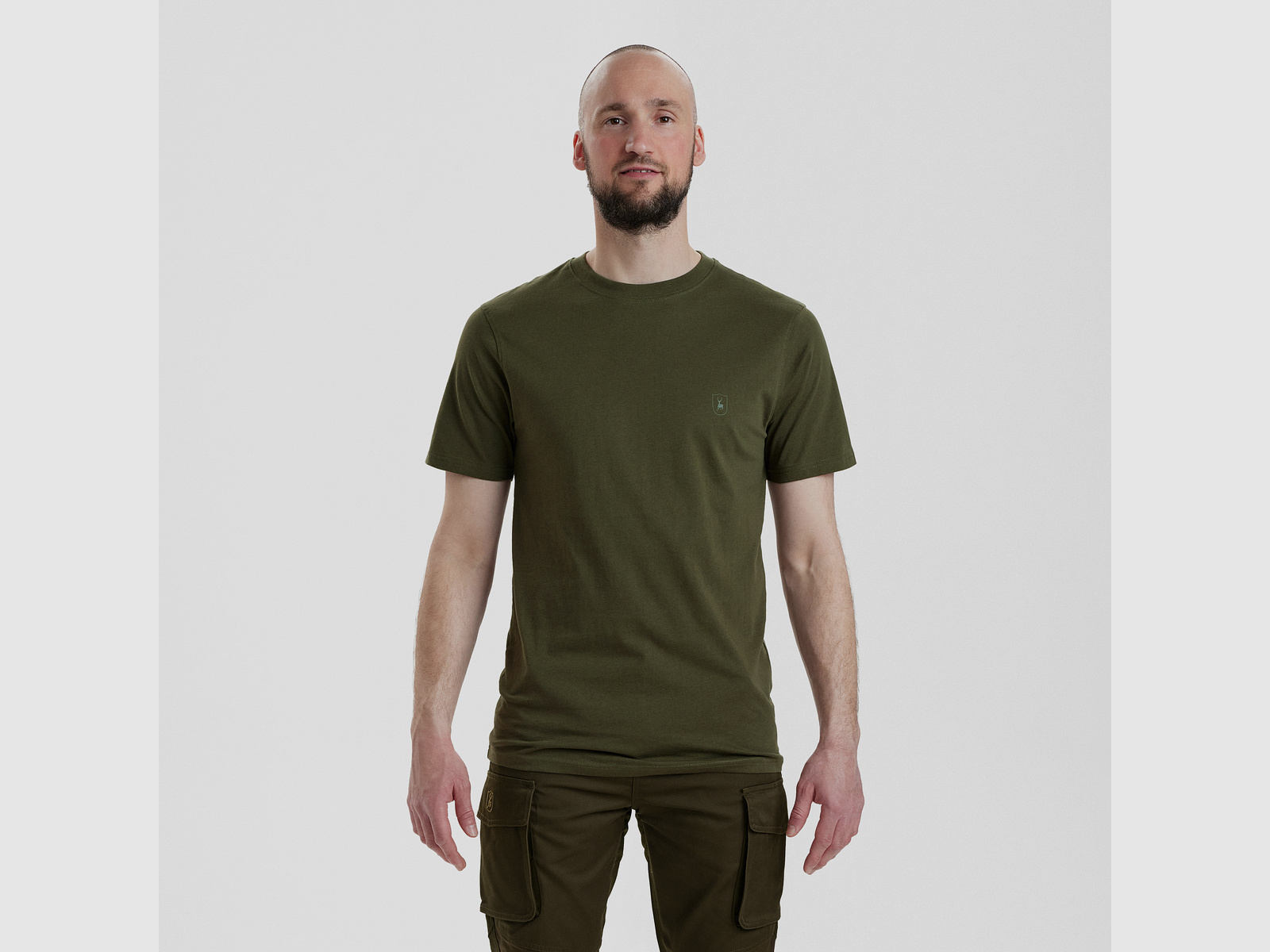 T-Shirt 2 pak - Zielony/Brazowy Liść - Rozmiar: 2XL