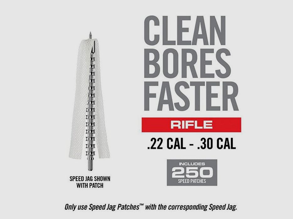 Real Avid Bore-Max Speed Jag & Patch Nachfüllpack, 8 Zoll, 250 Stück