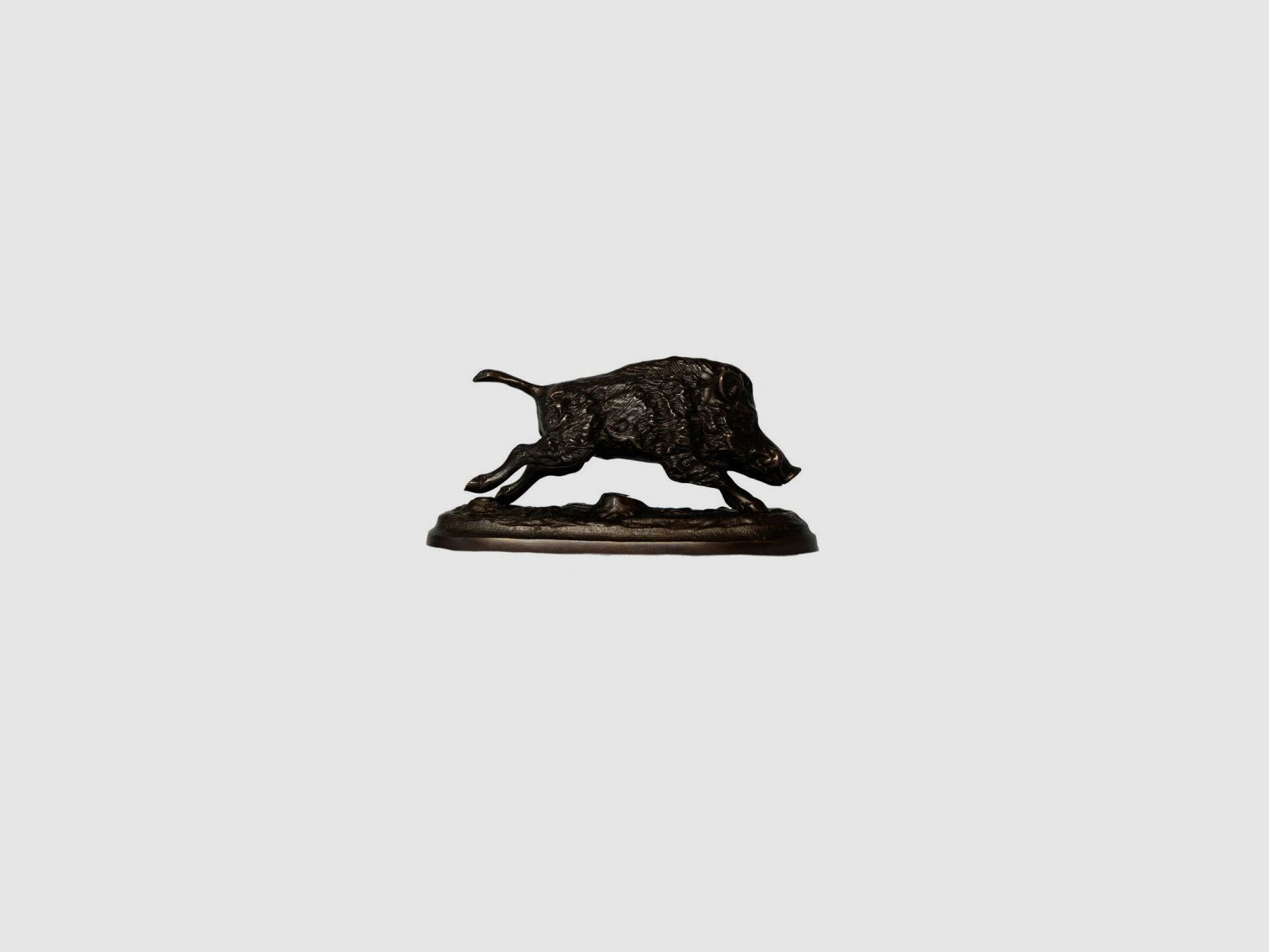 Lovergreen Bronzestatue Motiv Wildschwein im Galopp