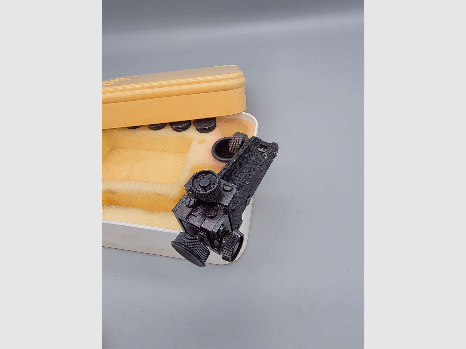 Sehr schöner Diopter Haenel mit Zubehör in der original Box Suhl Mod. 312