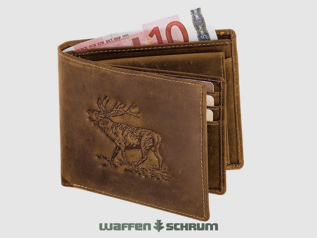 Portafoglio AKAH cervo formato orizzontale