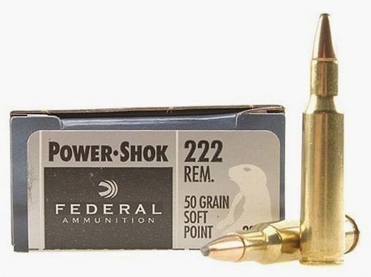 Federal Power-Shok .222 Rem. 50GR JSP 20 patronen