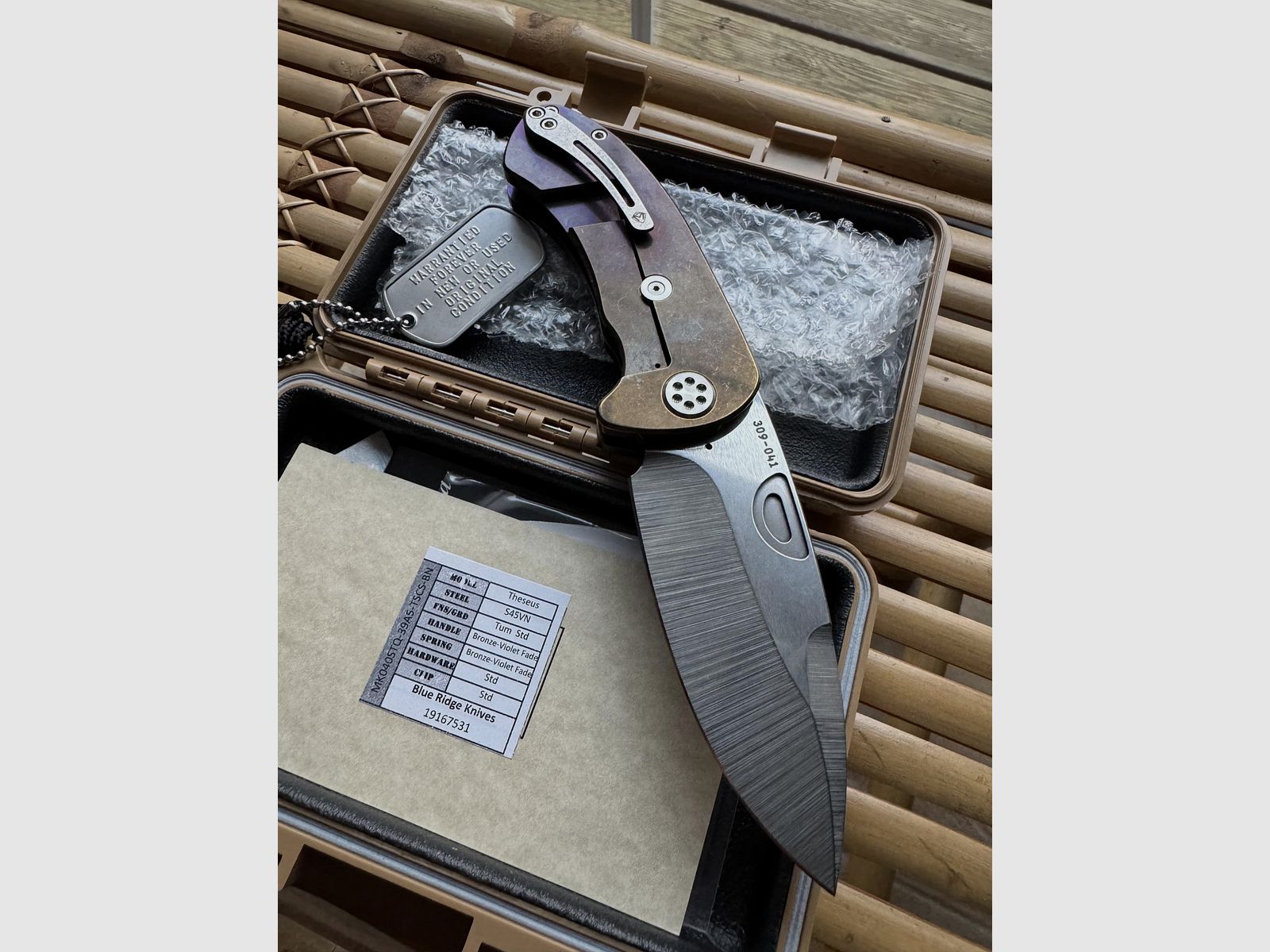 Medford Theseus nagelneu aus 10/2025 mit Rechnung Titan / S45VN Klinge Fullset