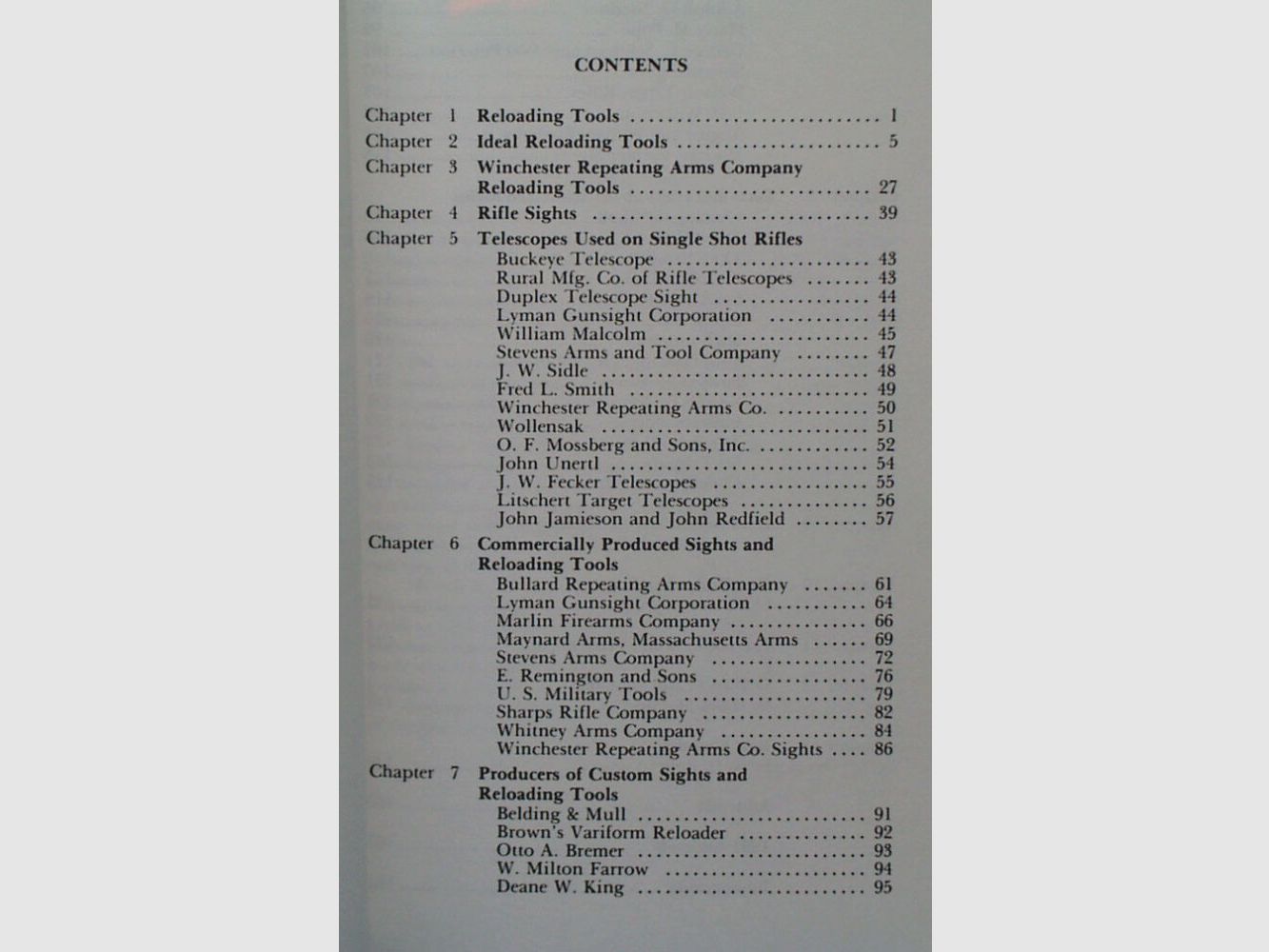 Buch/Taschenbuch	 Reloading Tolls, Sights and Telescopes for Single Shot Rifles