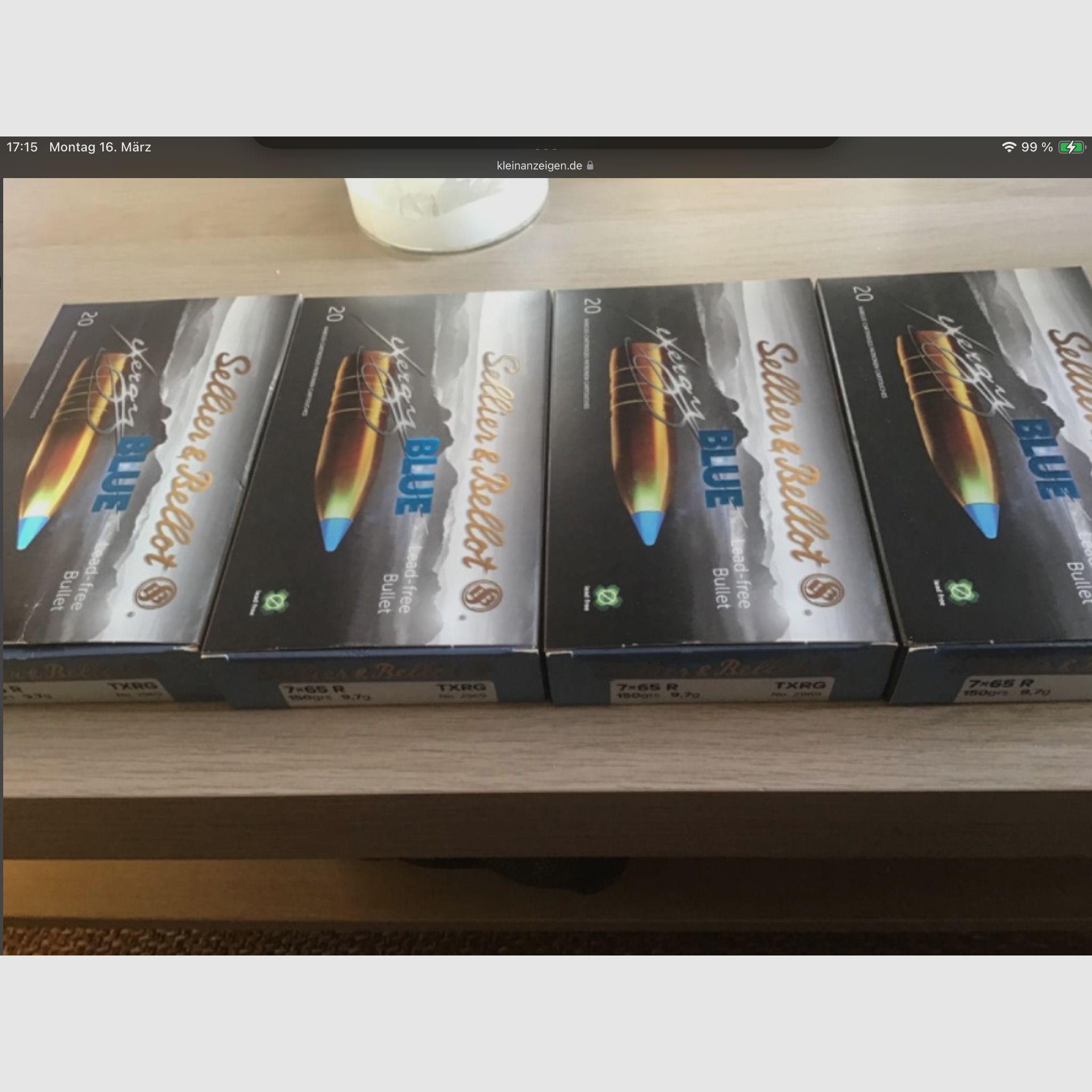  Sellier & Bellot 7x65 R tipped eXergy blue 9,7g/150grs