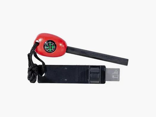 MFH MFH Feuerstarter mit Zündstein und Kompass