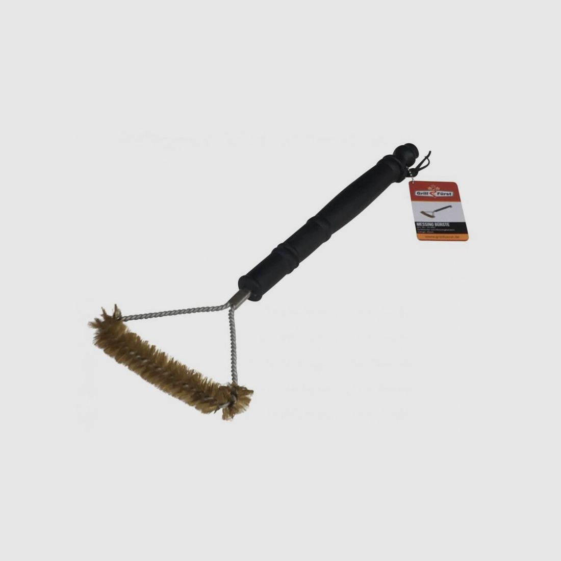 Grillfürst Grillbürste Messing 3-seitig 39,5 cm