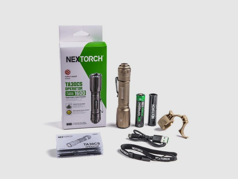 NEXTORCH TA30CS OPERATOR SAND – Lampe de poche LED tactique 1.600 Lumens