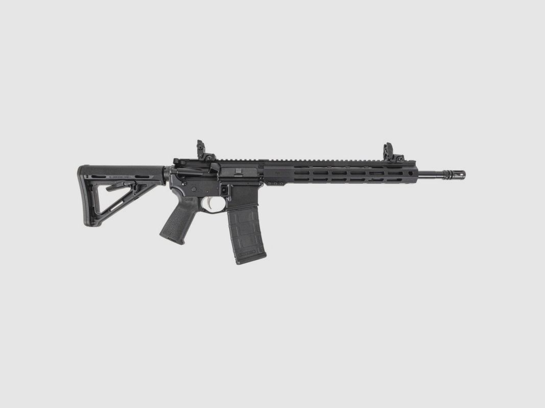 PSA 16" Mid-Length 5.56 NATO 1/7 Nitride 13" Lightweight Hex M-Lok MOE EPT Gewehr mit MBUS Visier Set, Bild 1 von 2