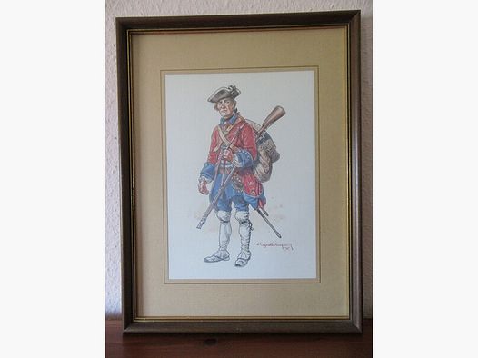 Aquarell Eugene Leliepure Armee Militaria Schweizer Regiment