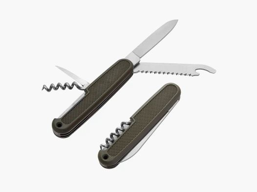 Coltello multiuso Bundeswehr con custodia - Replica - Oliva