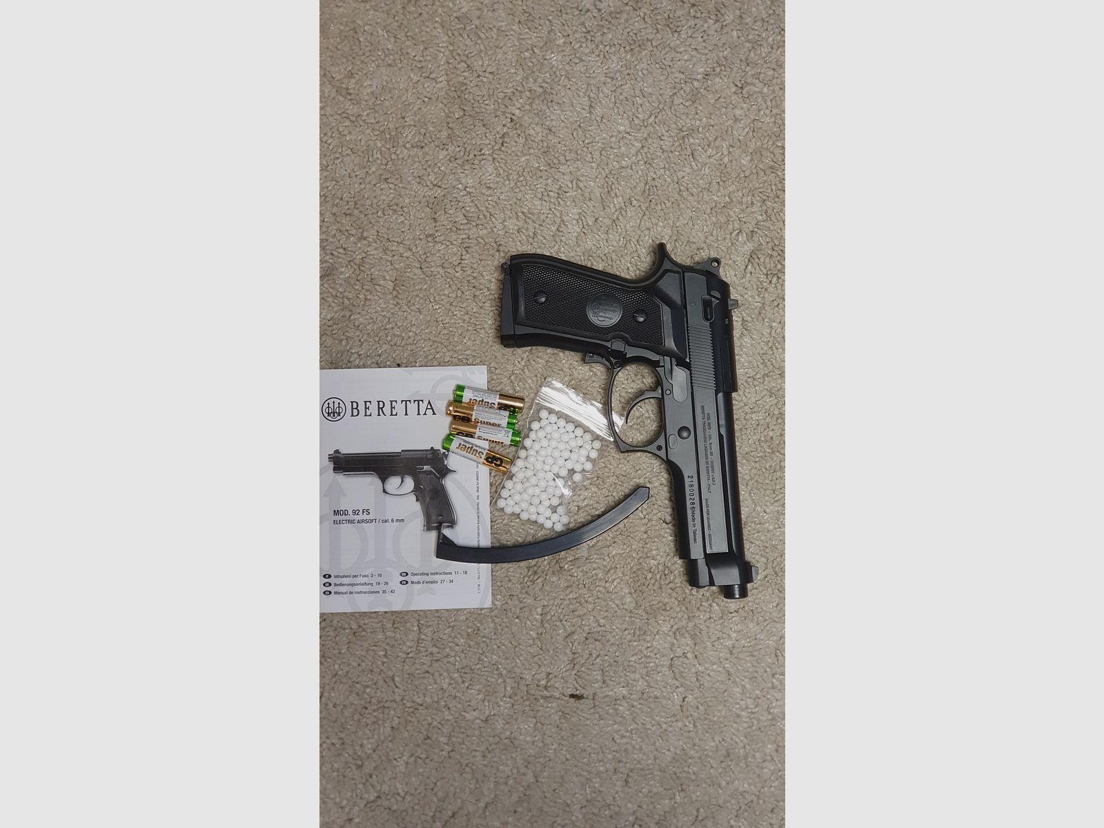 Beretta M92 FS Electric Airsoft Pistol 6 mm BB (P14)