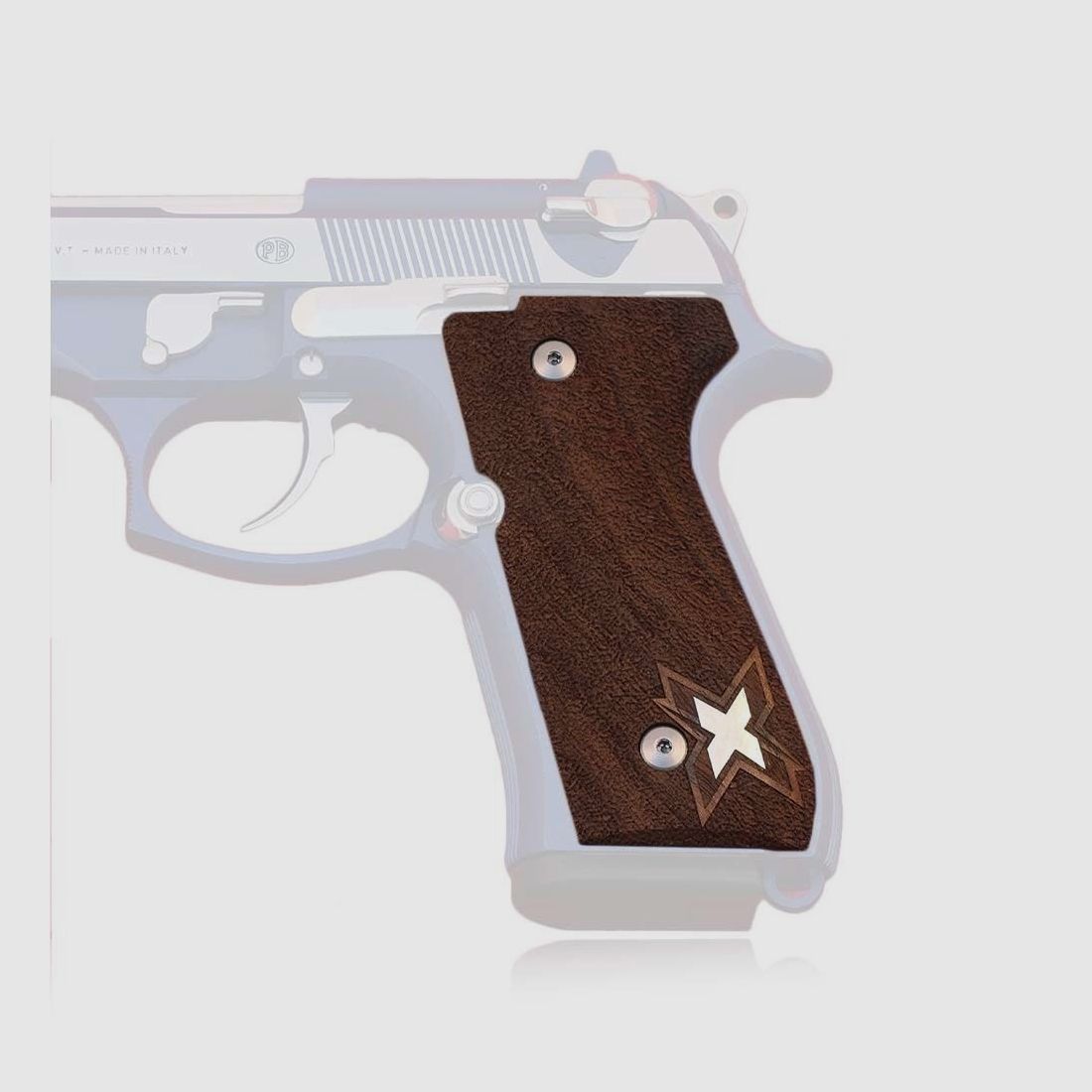KSD Grips Griff Walnuss X Performance Beretta 92FS Silver Logo
