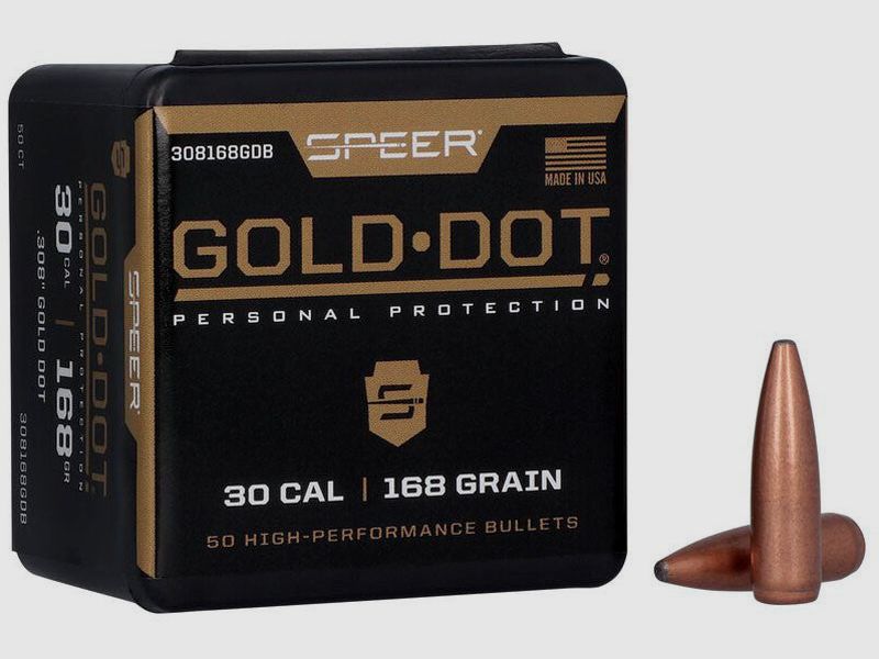Geschosse SPEER GOLD DOT SP - .308" - 168 GRAINS, Bild 1 von 3