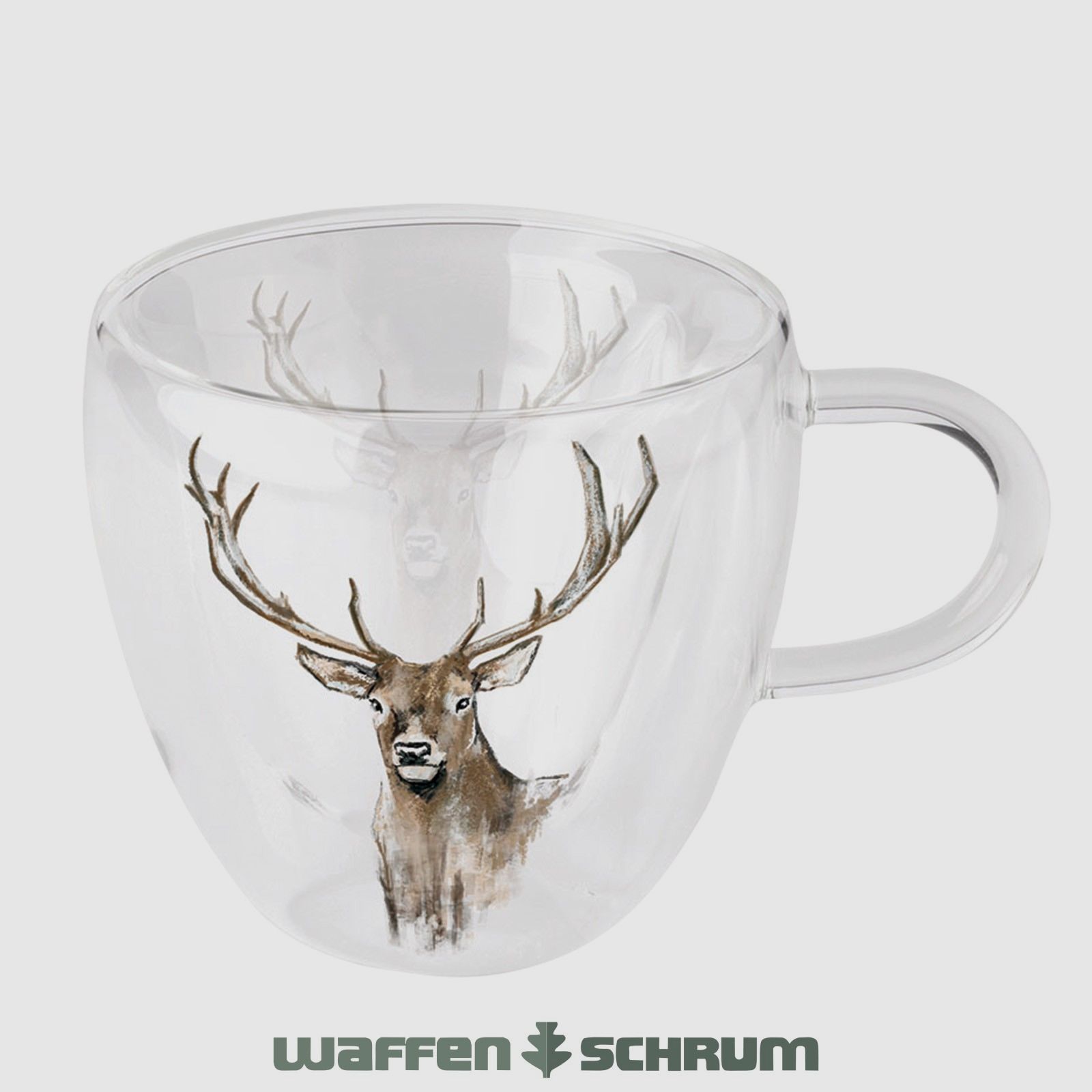 AKAH glass cup red deer double-walled glass / 200ml