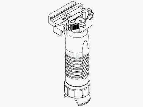 B&T Unigrip QD avec bipied, pliable en aluminium
