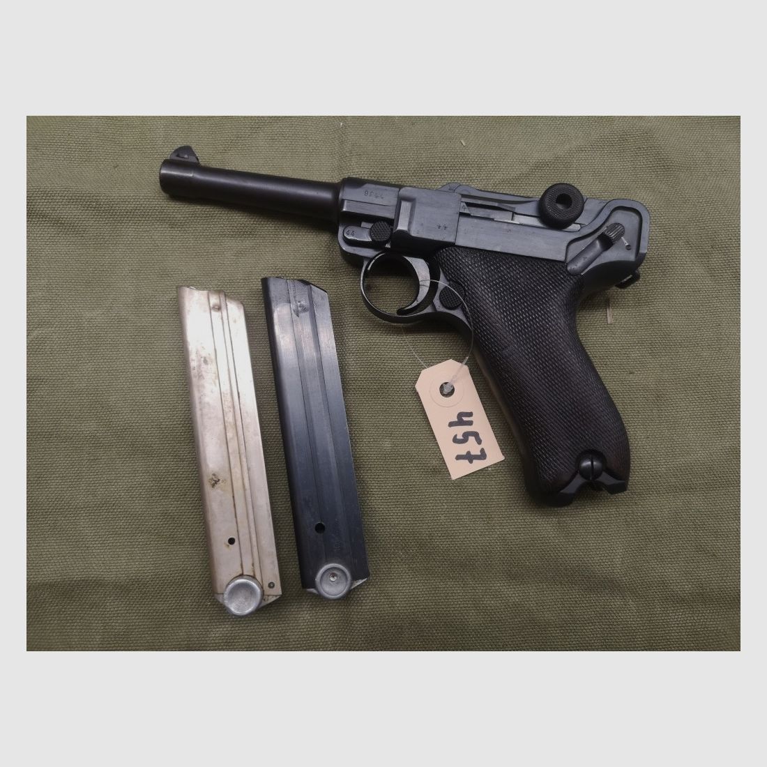 Pistole Luger 08  DWM 1912 Nummerngleich Truppenstempel