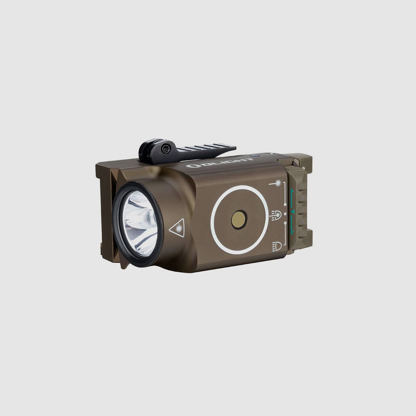 Wapenlamp BALDR Mini 600 lum. met richtpunt Olight | Kleur Desert, afbeelding 7 van 15