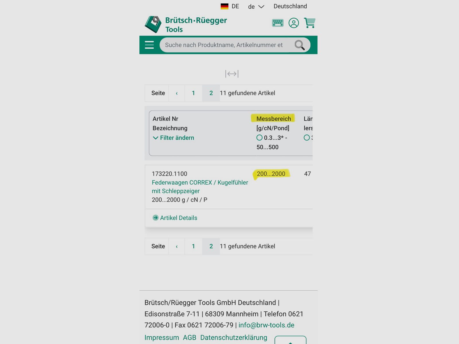 CORREX Haag-Streit Bern SwissMade trekveerweegschaal - kwaliteitsweegschaal - veegschaal 500 - 2000 g