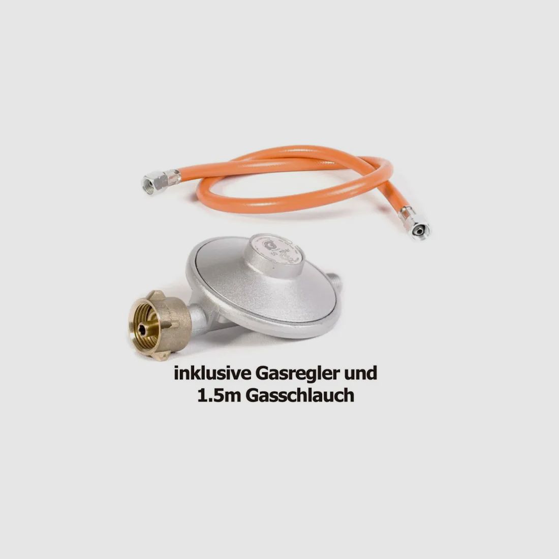 Gaskocher 2-flammig (DUO) mit Anschluss-Schlauch und Druckminderer