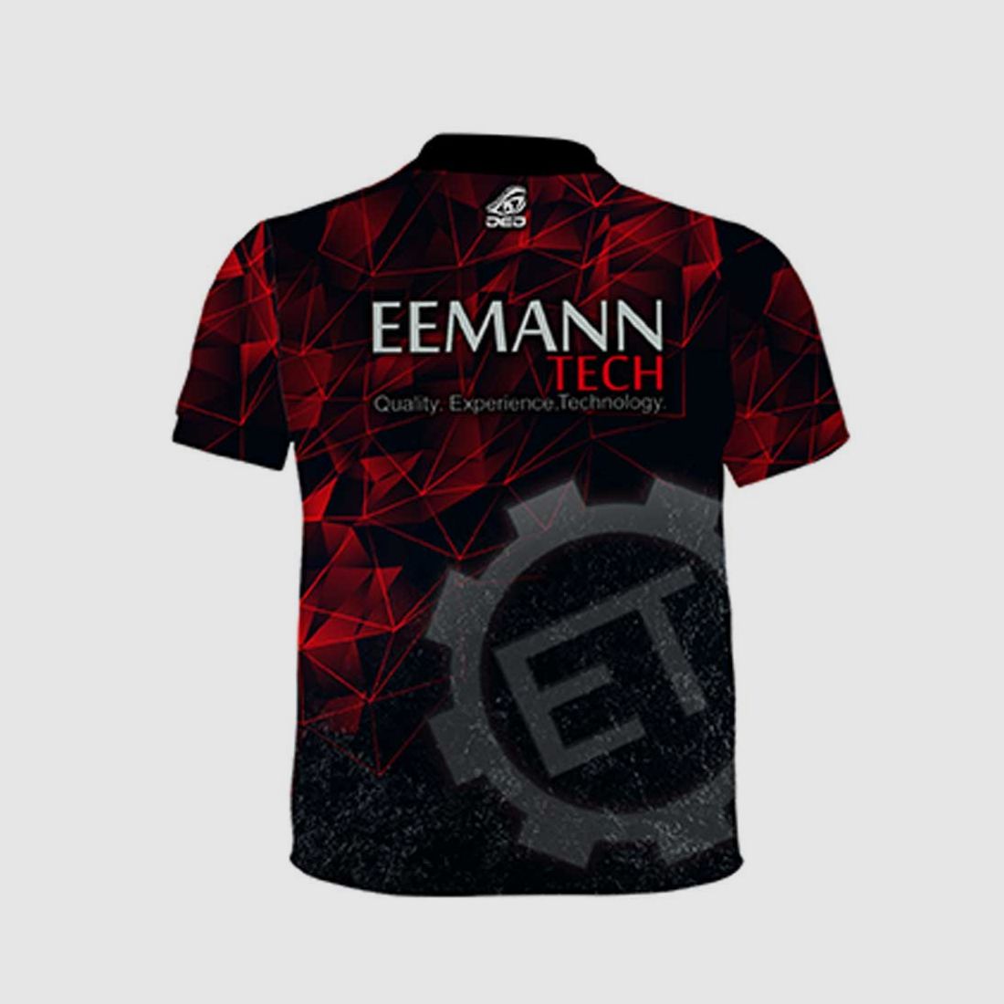 Eemann Tech Freizeitshirt – ROT, Größe: S, Personalisierter Name: Mit personalisiertem Namen, Bekleidungsart: Regular (Herren), Bild 2 von 3