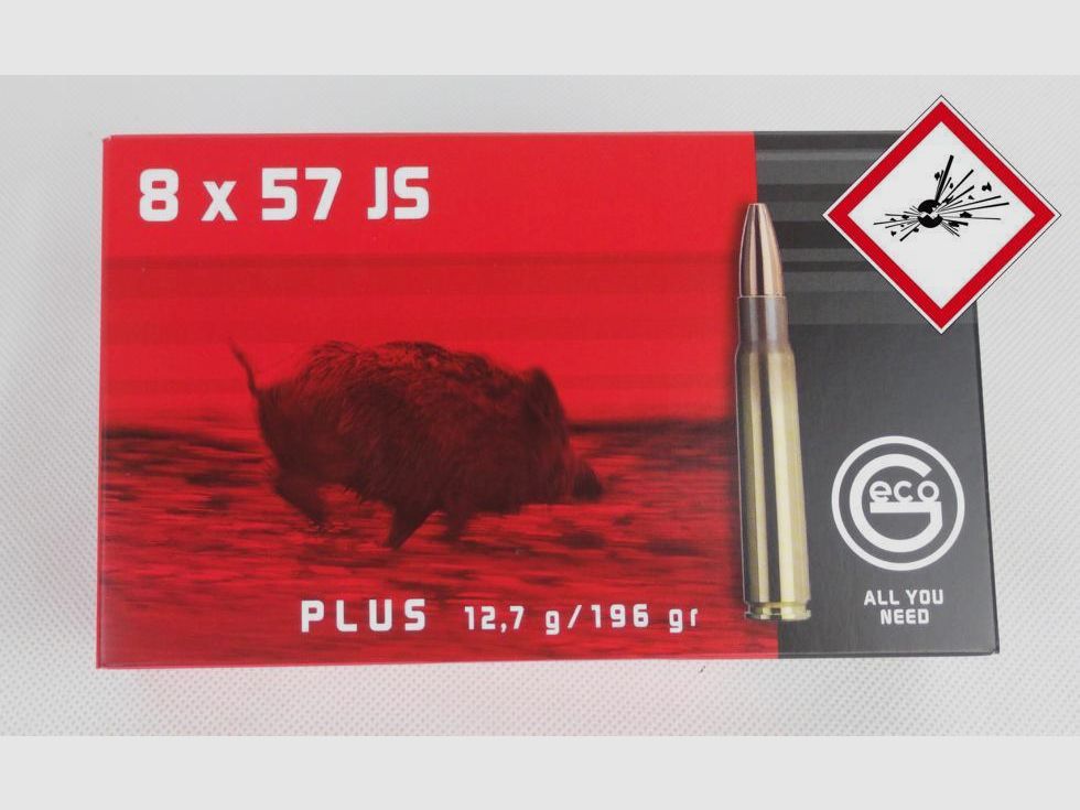 Geco Plus cartuccia per fucile 8X57 JS TM 196gr