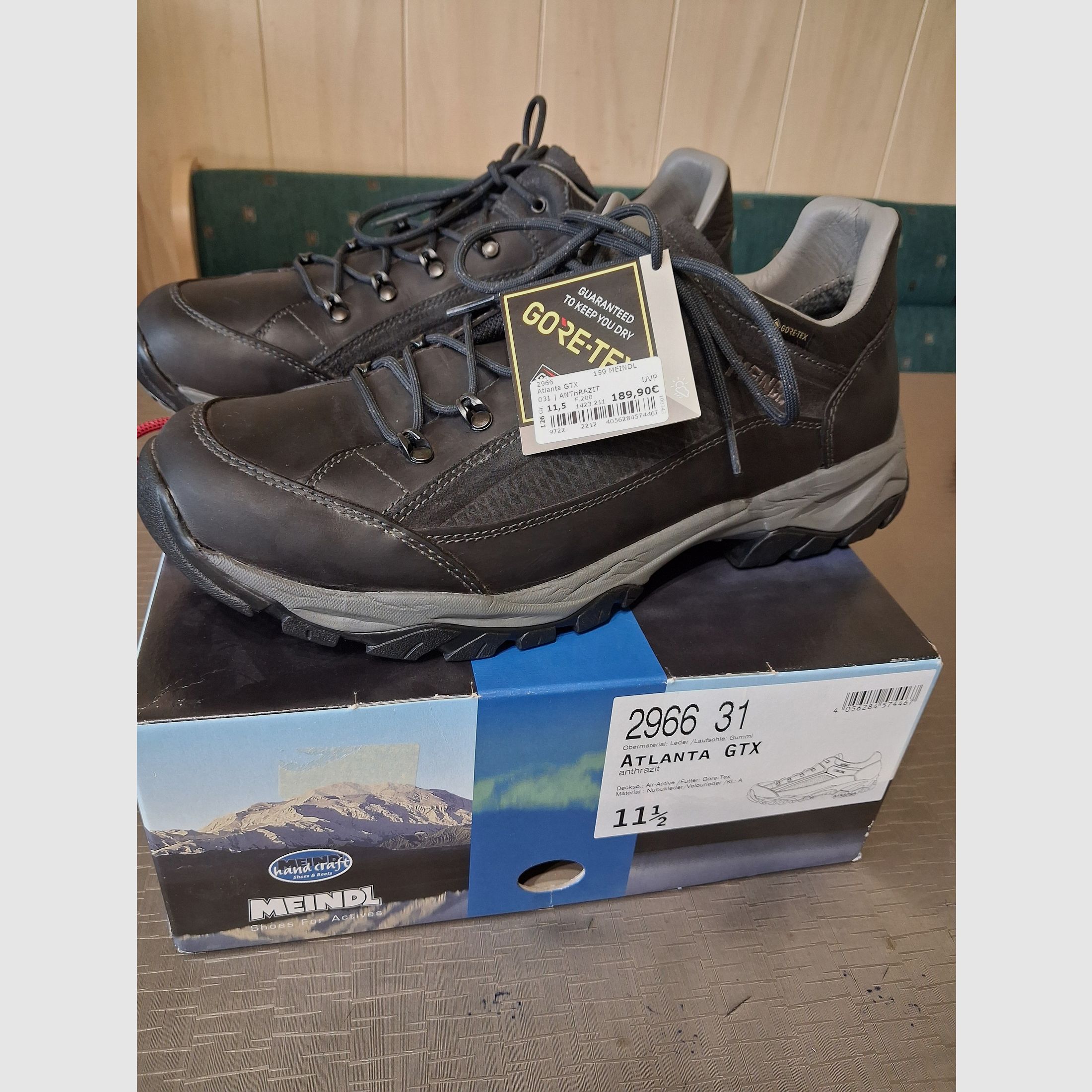 Meindl hiking shoes Atlanta GTX size 46.5