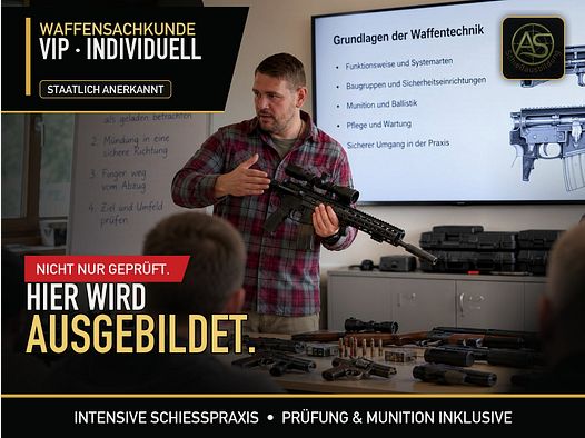 VIP Waffensachkunde – Premiumkurs 1:1 oder Kleinstgruppe