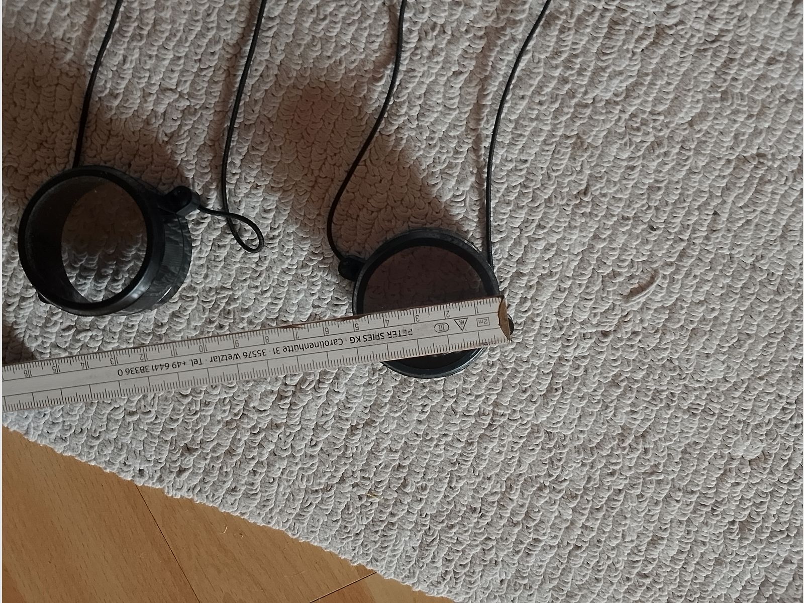 3 x Schutzkappen gelb klar Zielfernrohr Gummiband Kappen Fernglas Fernrohr Staubschutzkappen Okular Schutz Klarsicht