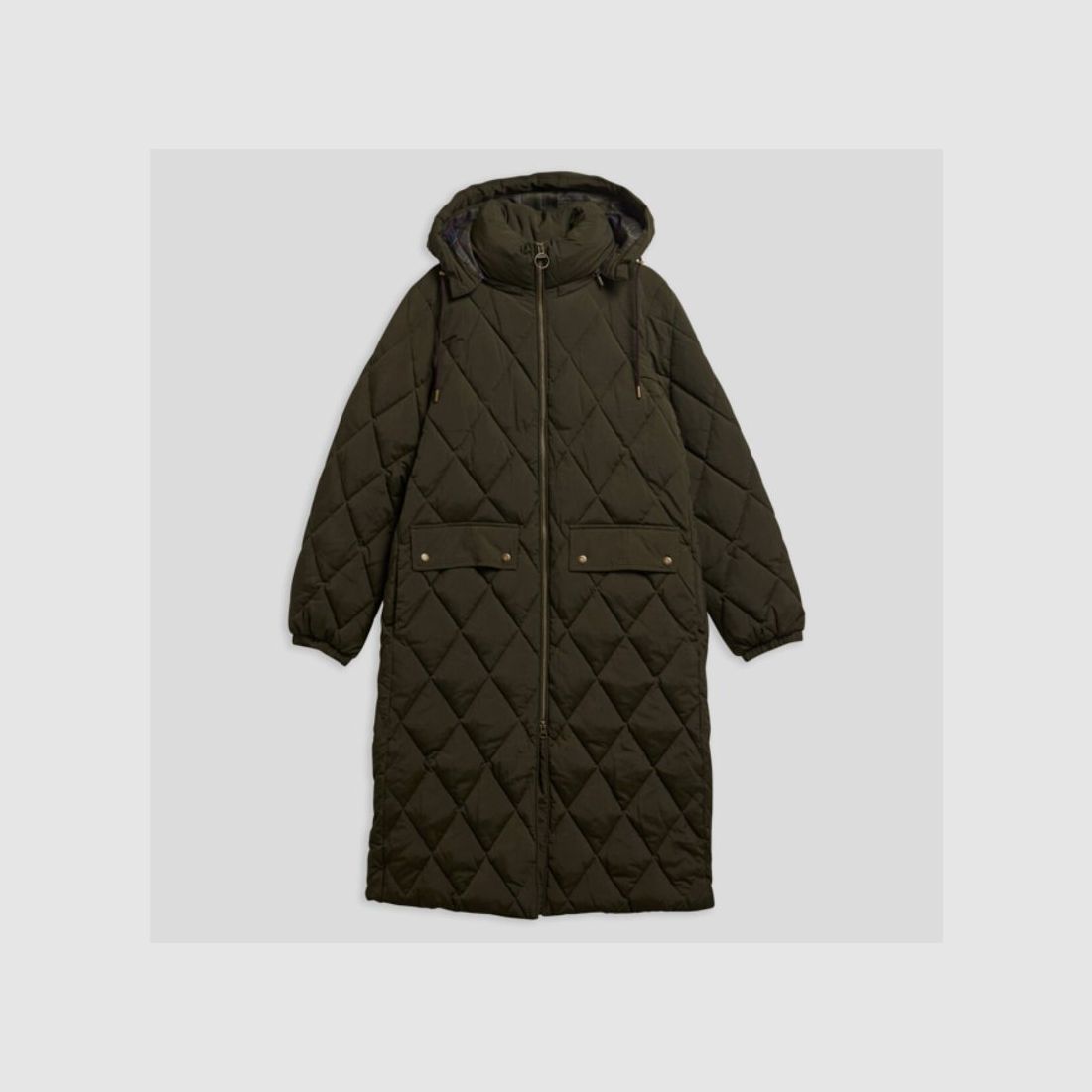 Barbour D-Quilted Jacket Rafaella Long | sage/classic, image 2 of 14