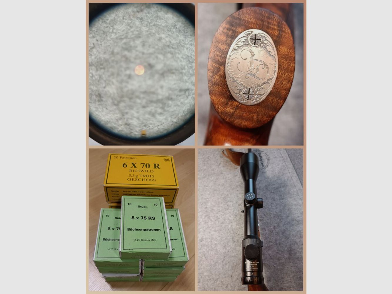 Krieghoff Ulm Ultra TS Zeiss Variopoint 2,5-10x50 Krüppelschaft* RH mit linkem Auge