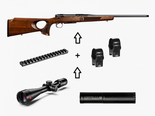 Heym SR30 Ranger-T + ZF Leica + ... - Power Pacs - Complete Package