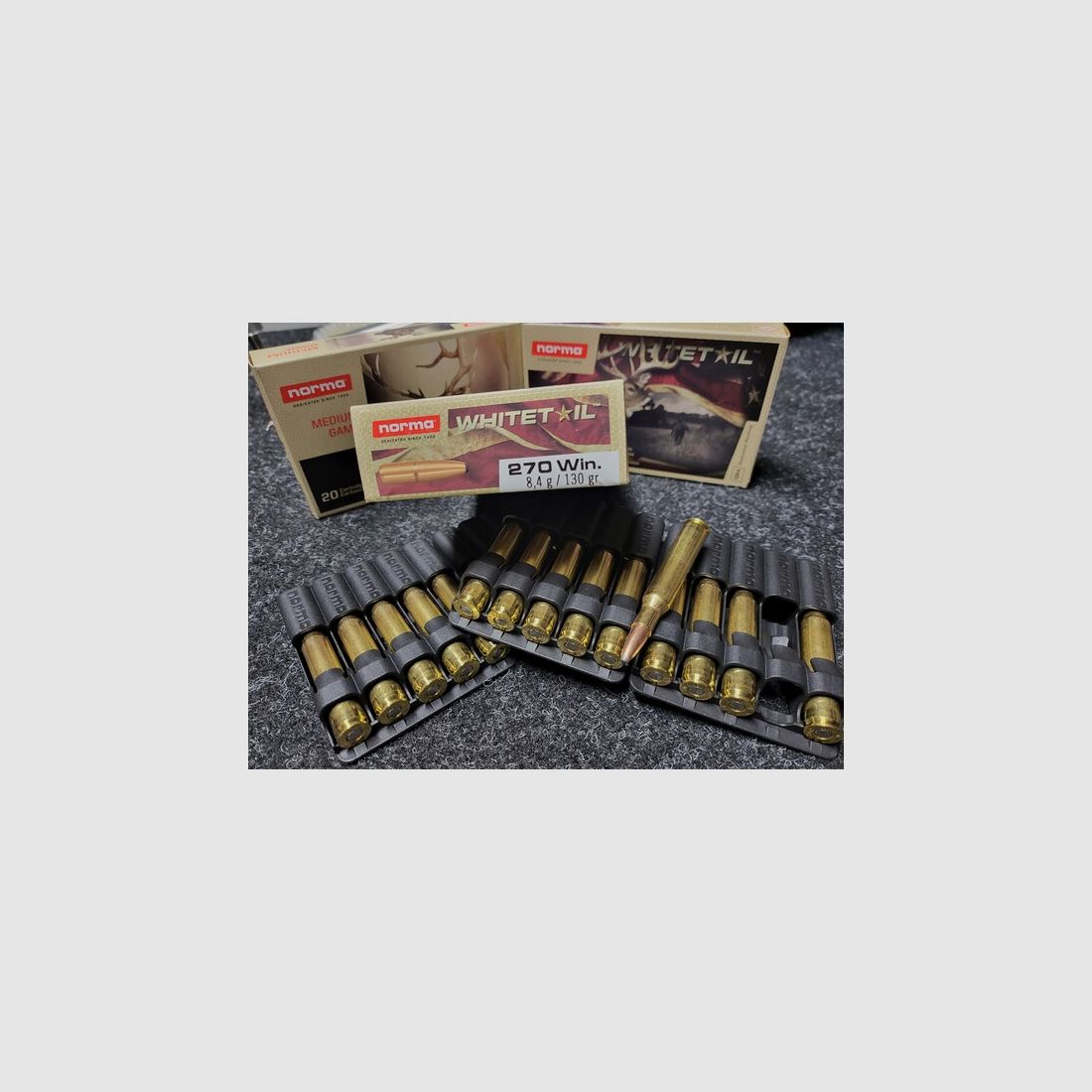 Jagdkugelpatronen .270 Win Norma White Tail 130grs je 20 Stück