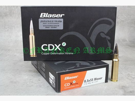 Blaser CDX 8,5x55 Blaser 180gr. 11,7g 20 pièces Prix dégressifs