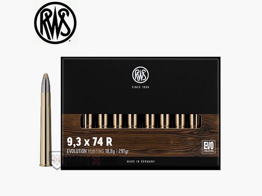 20 Munitions RWS cal 9.3X74R 291gr Evolution