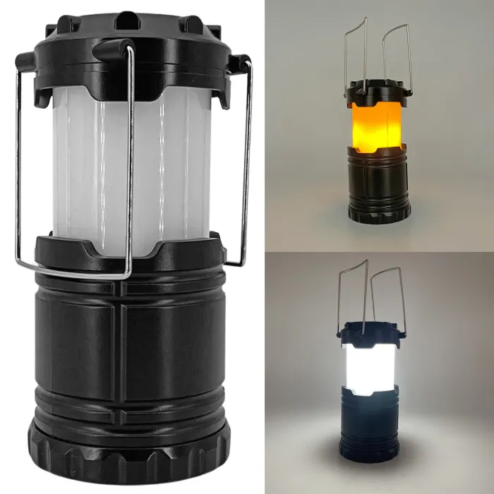 Lanterna da campeggio con effetto fiamma 2-in-1