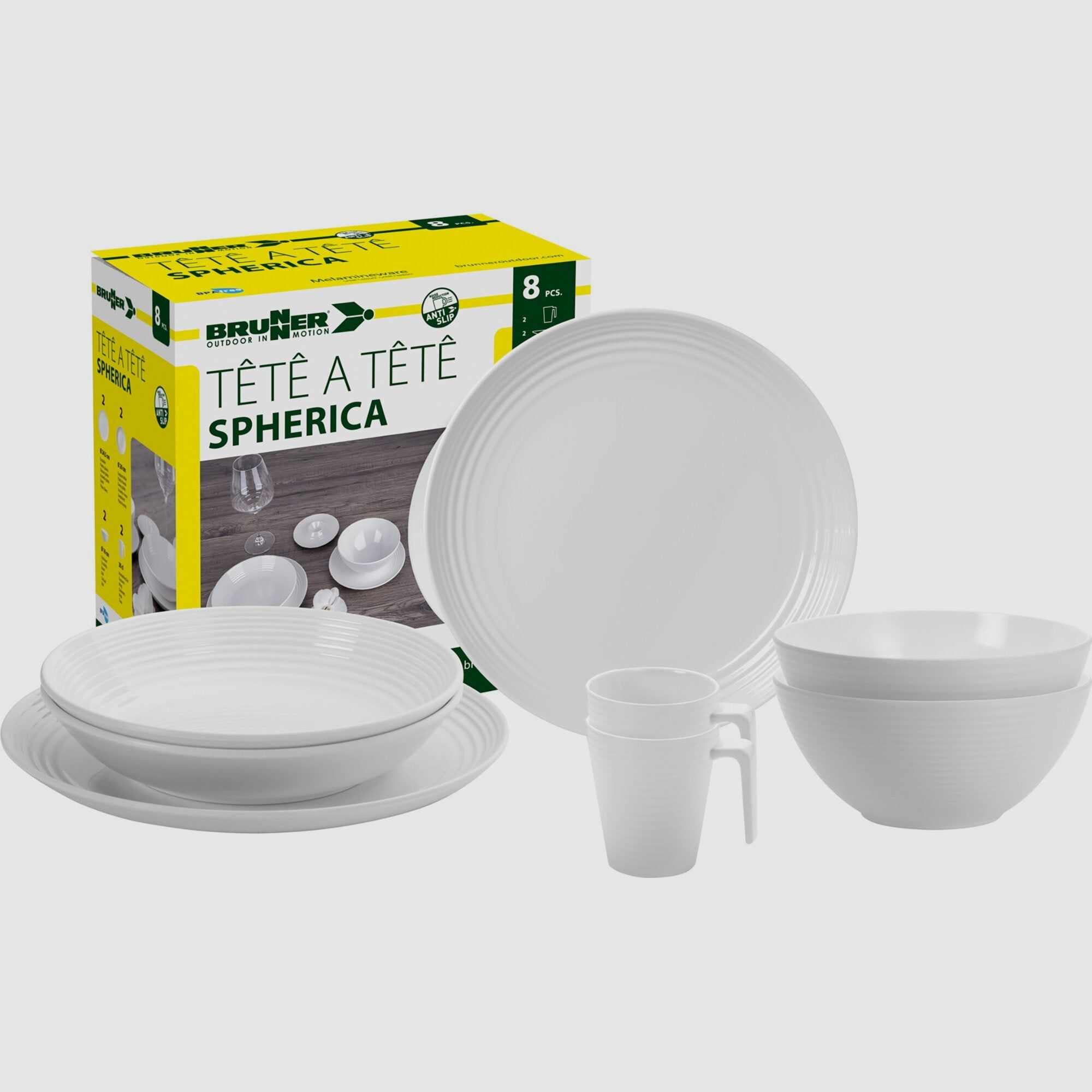 Set di piatti Spherica, 8 pezzi