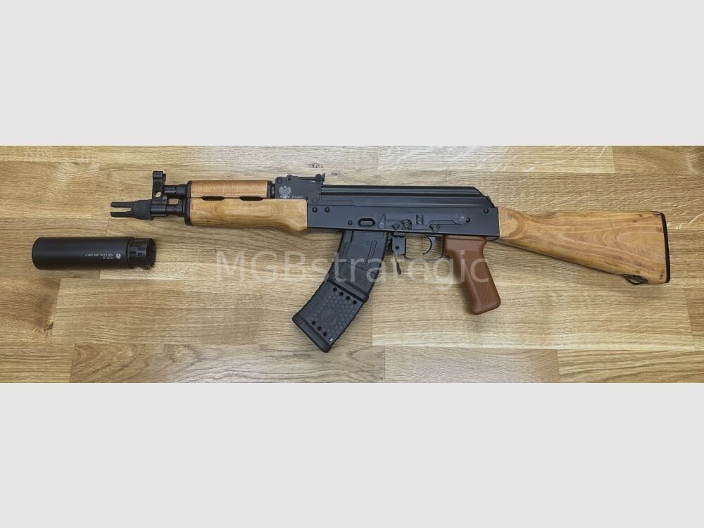 Schalldämpfer für Büchsen auf AK/AKM Basis - ASE UTRA SL6i-BL 9.3/.338 für BoreLock HiPer Short 7.62 Mündungsfeuerdämpfer M14x1 Links - System AK47 AK-47 AKM wie z.B. WBP