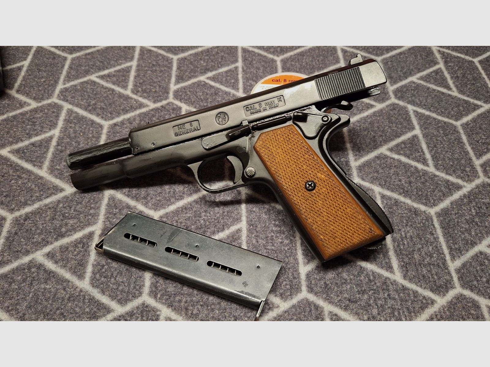 ME 8 pistola de colección general 8mm de detonación en estilo 1911, PTB437