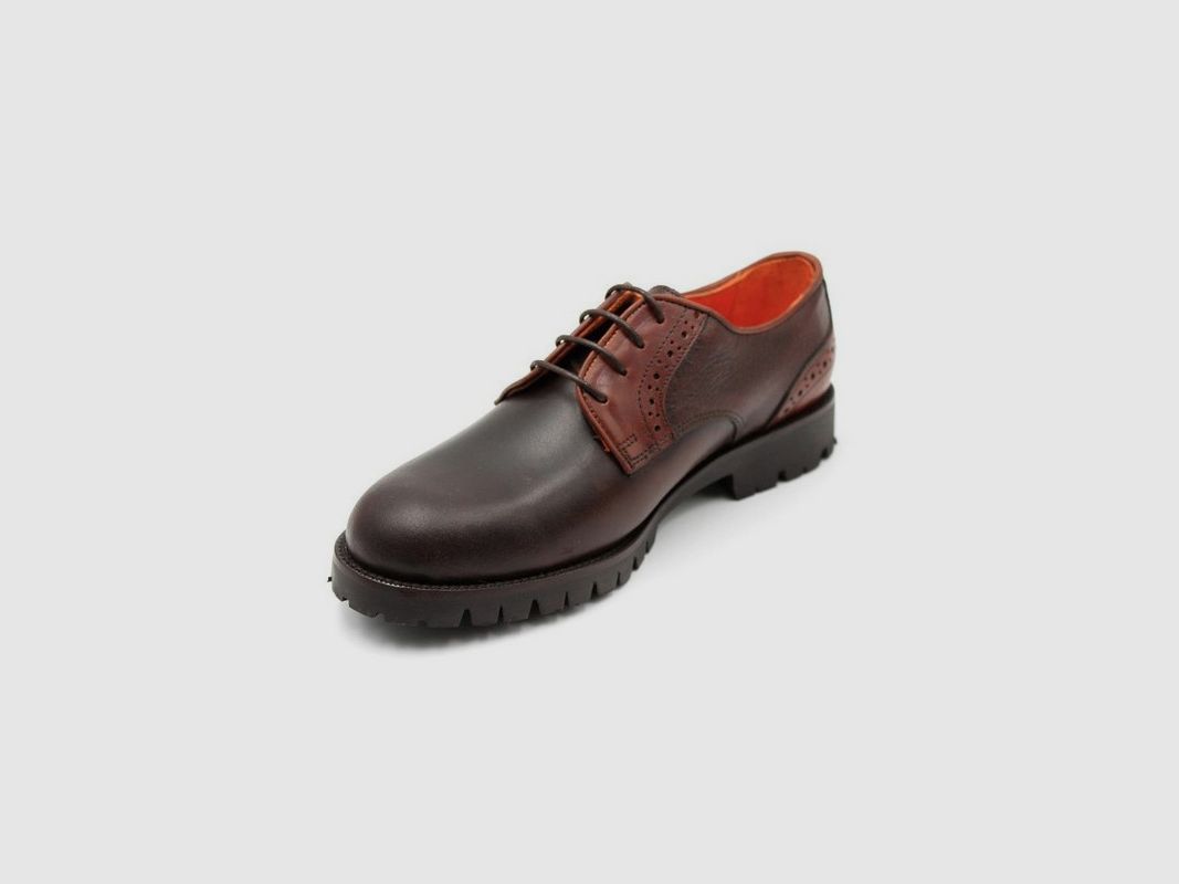 Leder Schuh Modell 7000 Veloursbraun, Bild 3 von 4