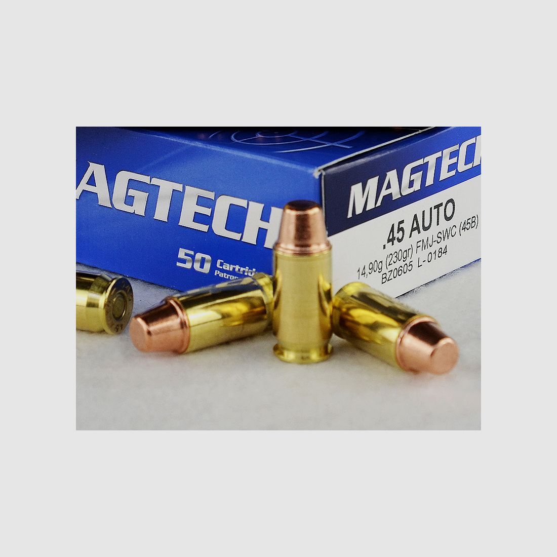 MAGTECH .45 Auto, Palla Intera SWC 230 grs 1 Confezione (50 Colpi a 0,598 €*)